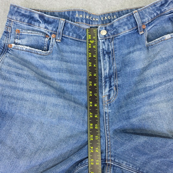 American Eagle Super High-Rise Baggy Wide Leg Jeans Women 16 Long Blue - Picture 12 of 15